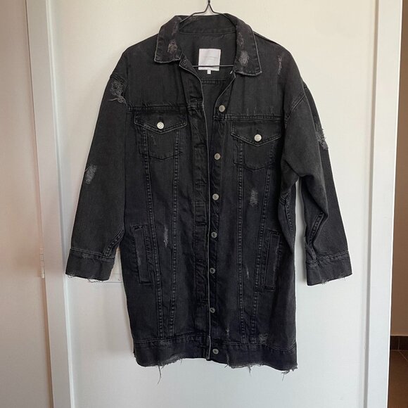 Denim Longline Jacket/Dress - Picture 3 of 6